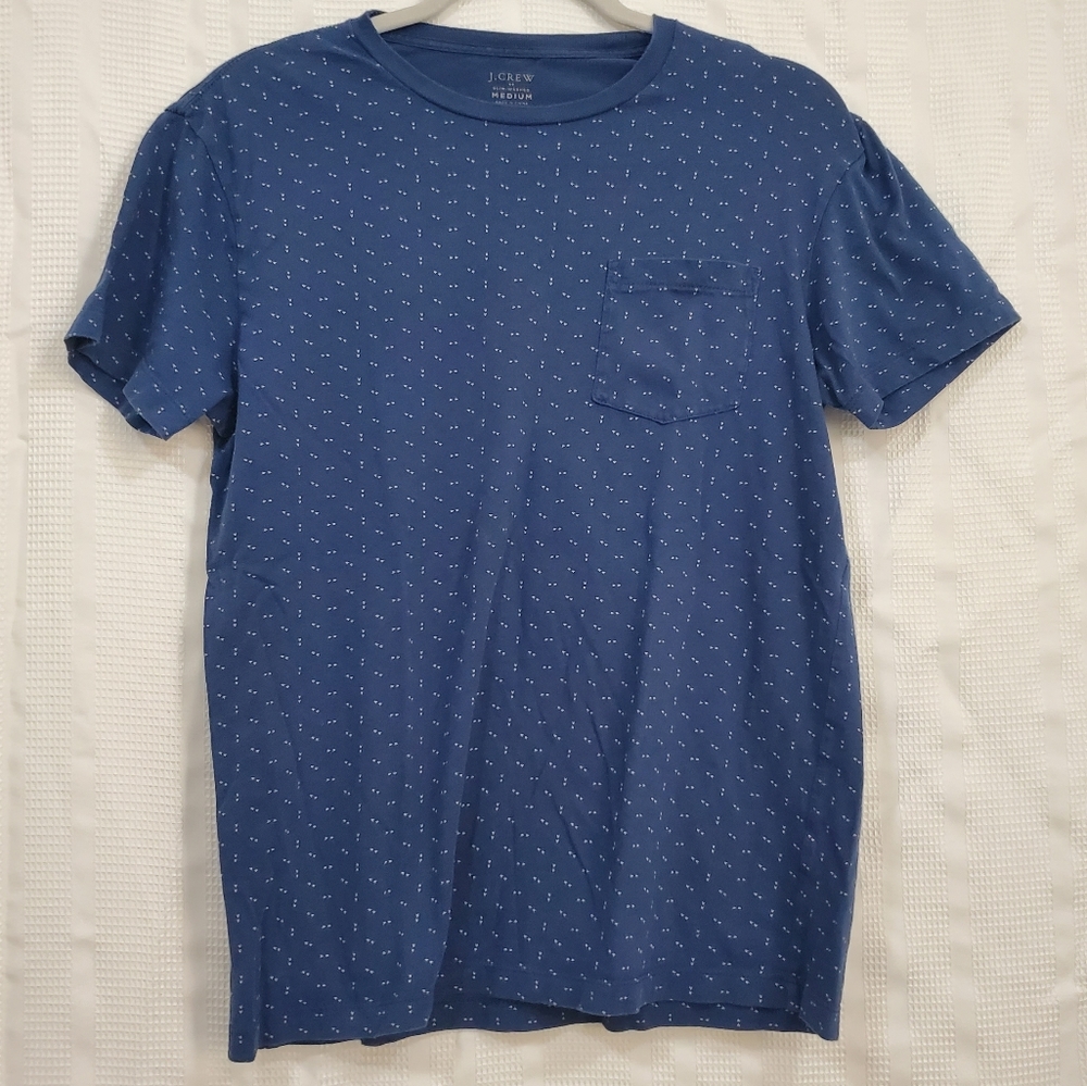 J. CREW T-Shirt Blue w/ Arrows Women's Medium